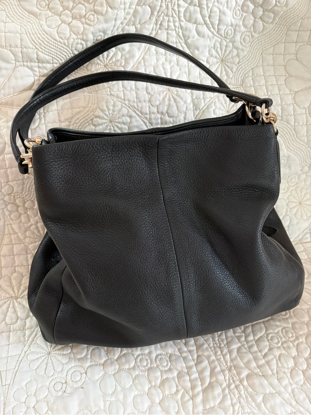 Coach Black Leather Shoulder Bag -